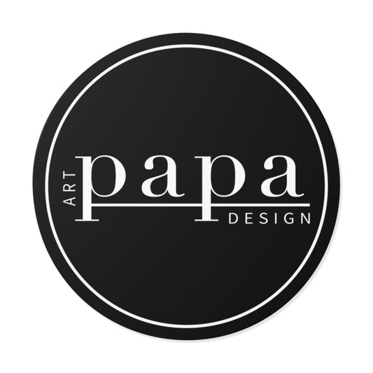 Papa Art and Design- Round Vinyl Sticker