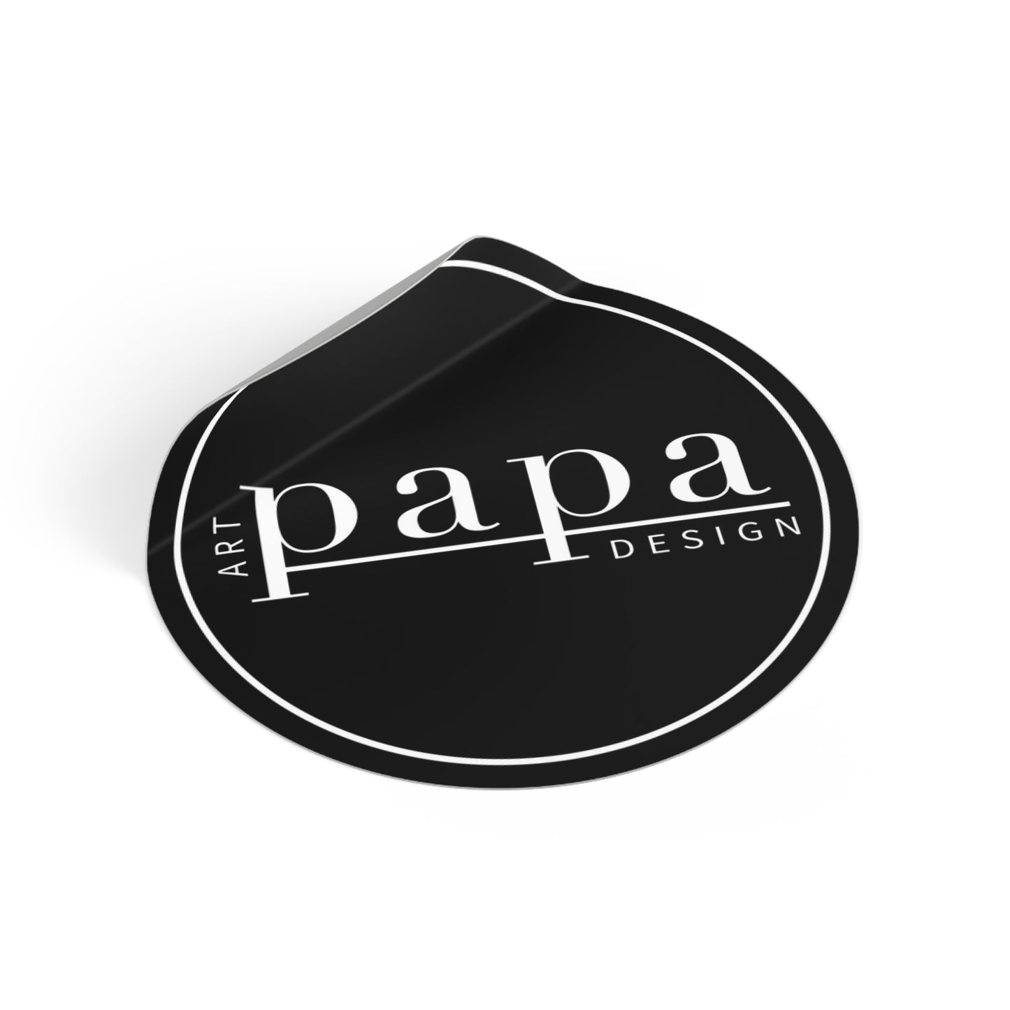 Papa Art and Design- Round Vinyl Sticker